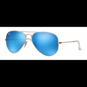 Blue ray ban aviator sunglasses